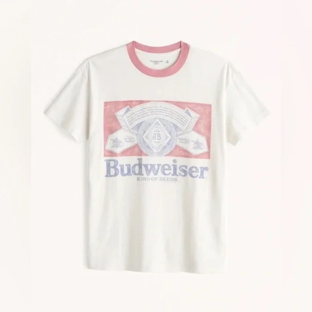 Abercrombie & Fitch Men’s Soft Budweiser Graphic Tee – Size Small